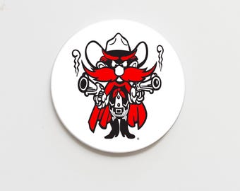 Texas Tech Red Raider Mascot Button