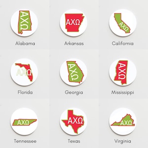 Alpha Chi Omega State Button