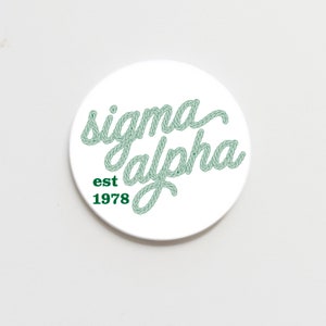 Sigma Alpha Greek Howdy Button
