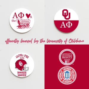 Alpha Phi University of Oklahoma OU Game Day Button (3 Design Options)