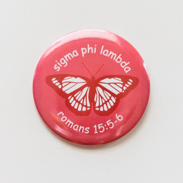 Sigma Phi Lambda Greek Butterfly Button