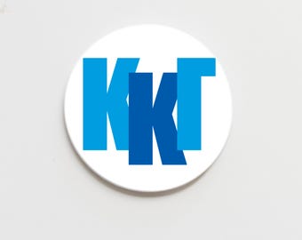 Kappa Kappa Gamma Greek Block Letters Button