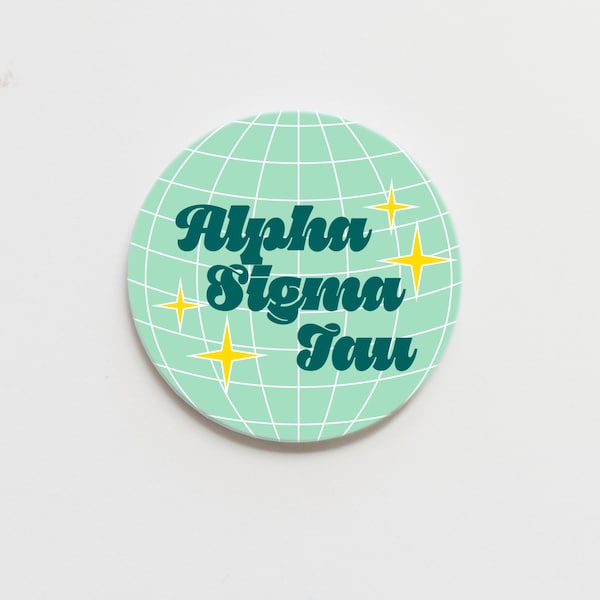 Alpha Sigma Tau Greek Disco Button