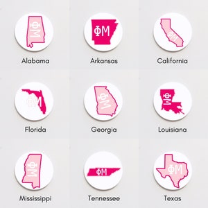 Phi Mu State Button