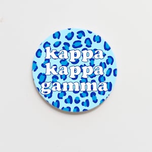 Kappa Kappa Gamma Cheetah Greek  Button