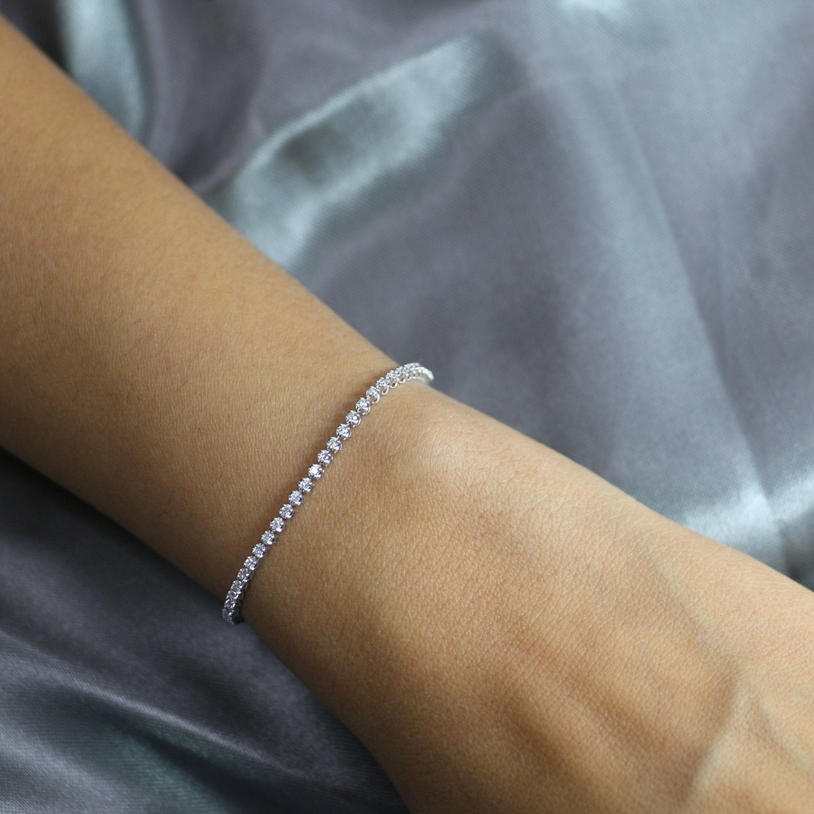 Bracelet de tennis Diamant 18k /bracelet luxueux / Bracelet Etsy France