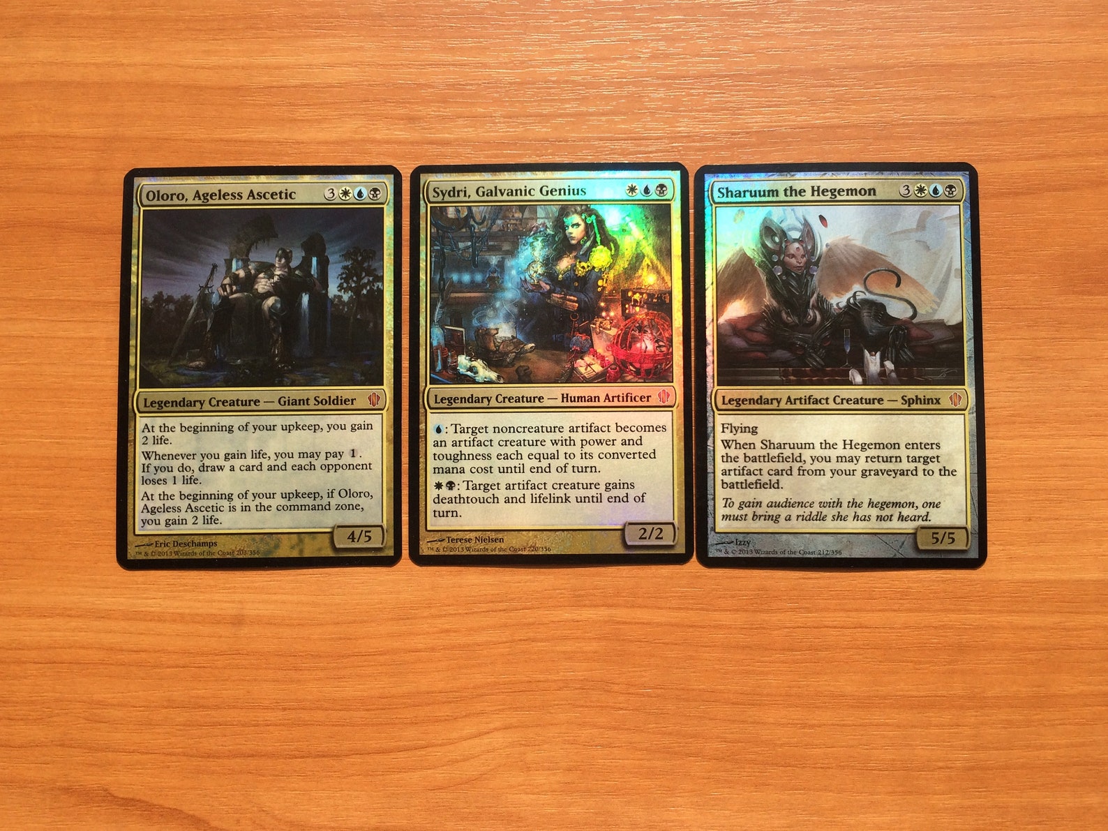 Three FOIL oversize Esper Commander MTG cards Magic The Etsy