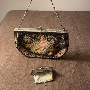 Vintage needlepoint purse from the 1920s image 4