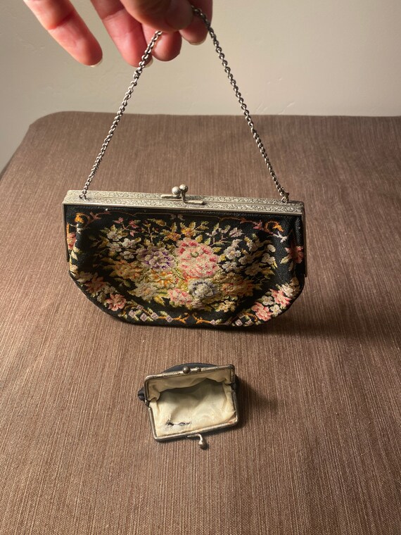 Vintage needlepoint purse from the 1920s - image 4