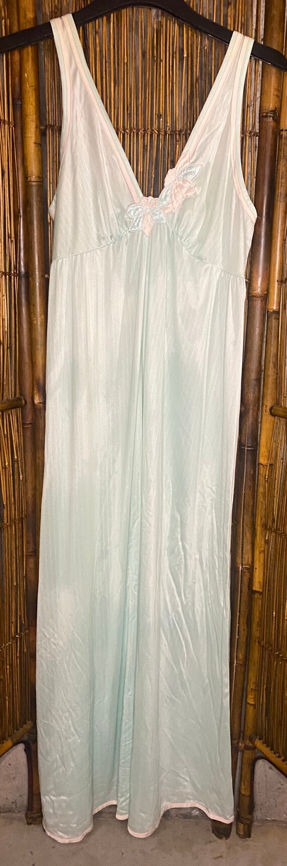 Vintage pastel teal night gown