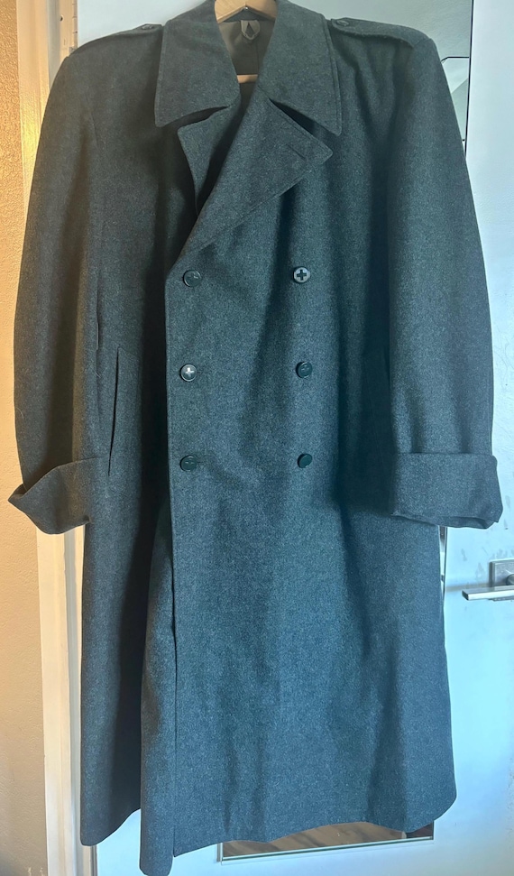 1950s men’s Swiss Army wool coat