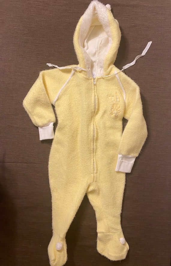 Vintage baby cozy onesie