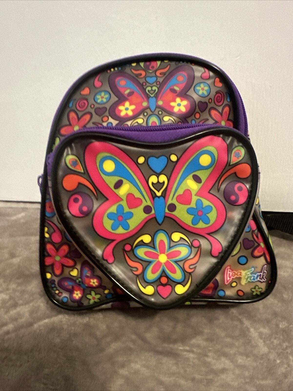 Lisa Frank Mini Backpack Loungefly Lisa Frank Logo Heart Detachable Rainbow Bag Mini  main image 3
