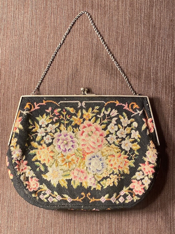 Vintage needlepoint purse from the 1920s - image 1