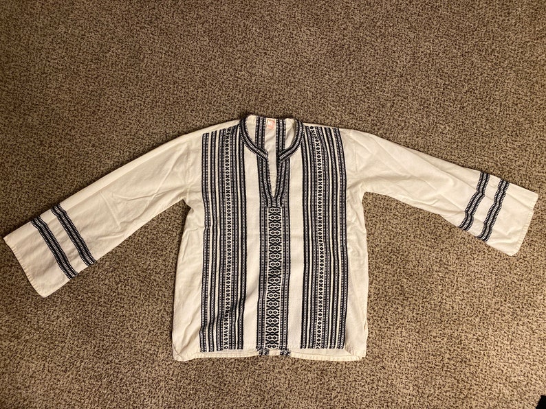 Vintage boho embroidered top