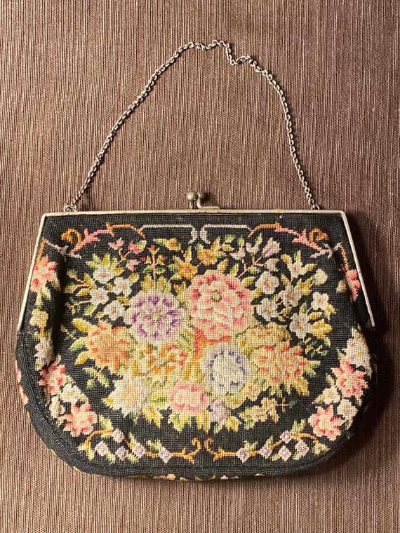 Vintage needlepoint purse from the 1920s - image 2