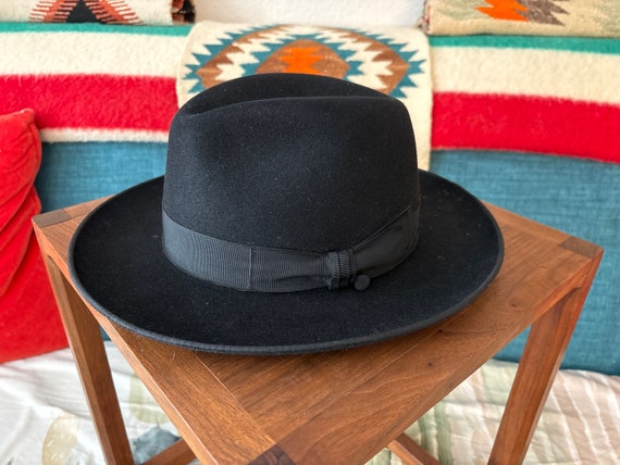 Cosmo Fedora Hat: Black The Cosmo | Black Jazz Musician Hat – Agnoulita Hats main image 3
