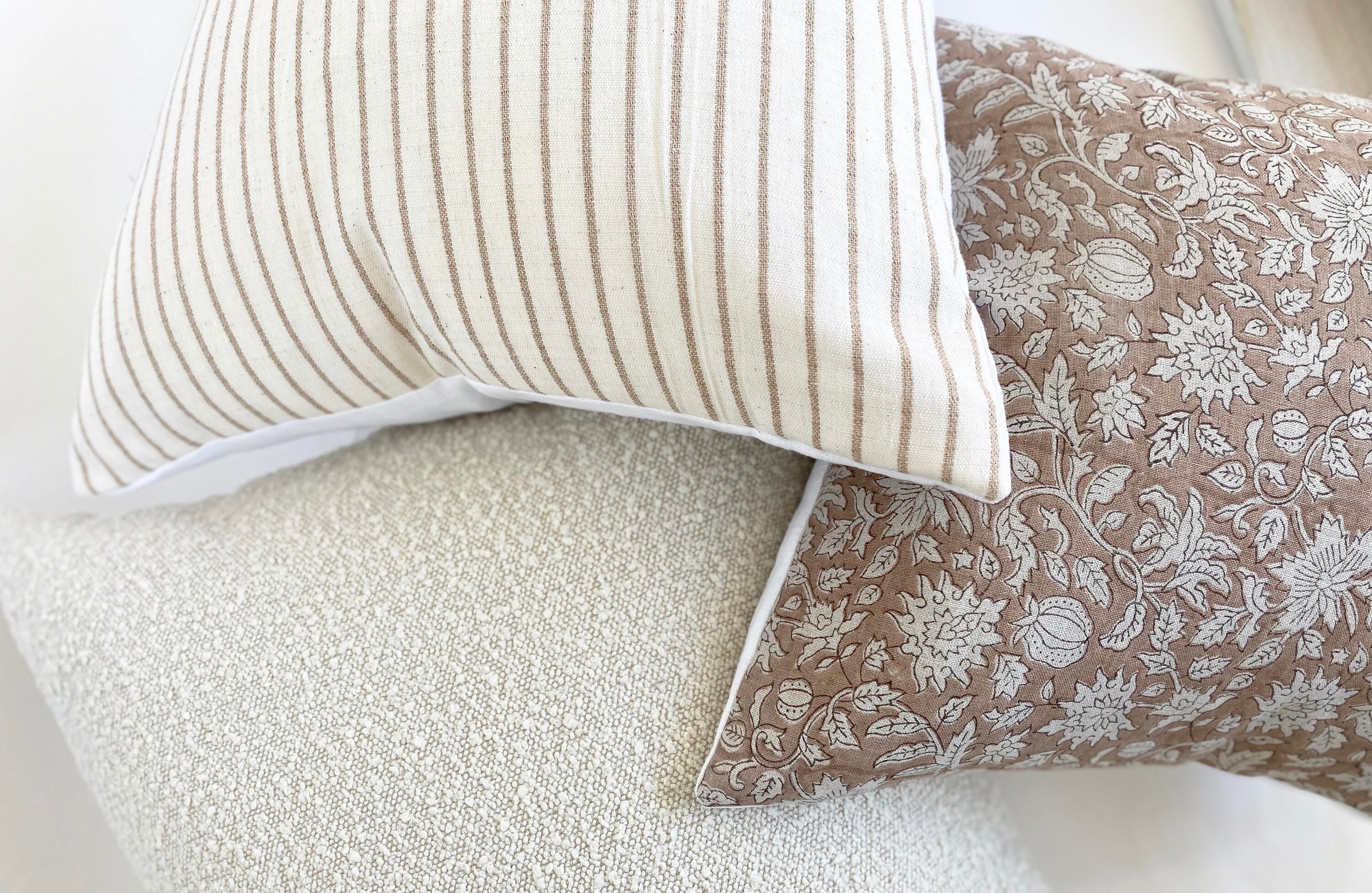The Inspiring Home Handwoven Textured Stripe Pillow main image 1