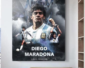 Diego *Maradona* Digital Art Print | *Argentina Football* Legend Poster | World Cup Soccer Wall Art | for Fans | Argentina  Football Team