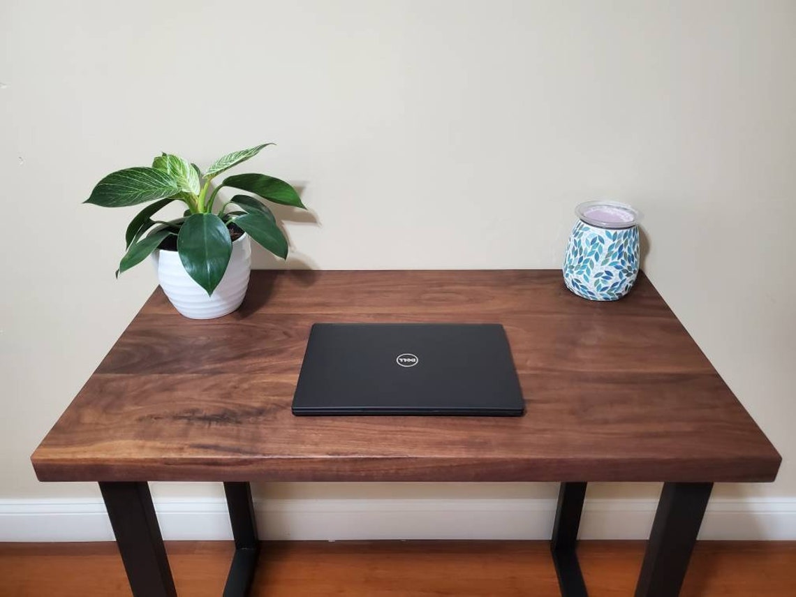 Walnut desk walnut table top black walnut desk top Modern Etsy