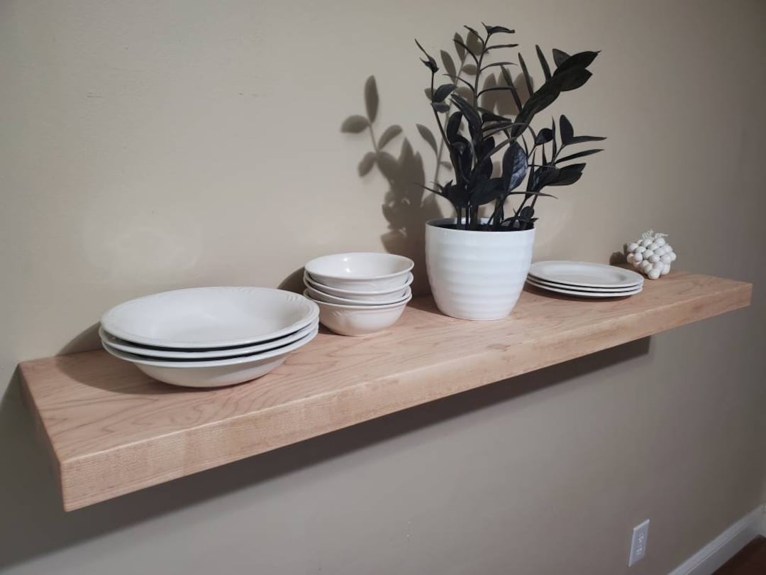 Maple Floating Shelf, Floating Shelves, Maple Wall Shelves, Solid Maple
