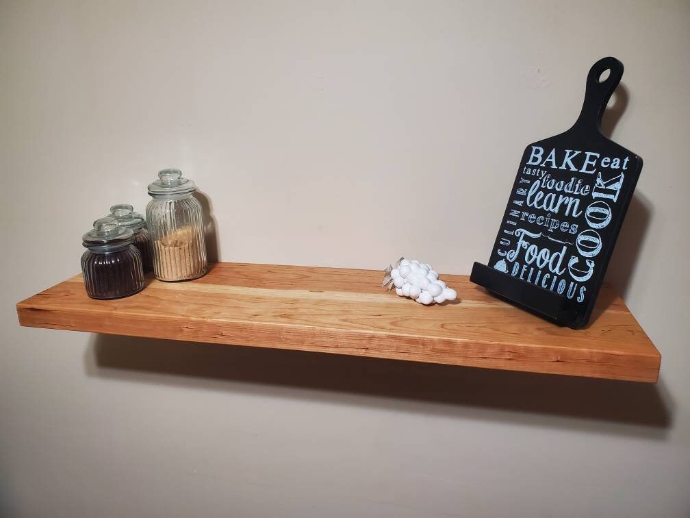 Cherry Floating Shelf Floating Shelves Cherry Wall Shelves Etsy