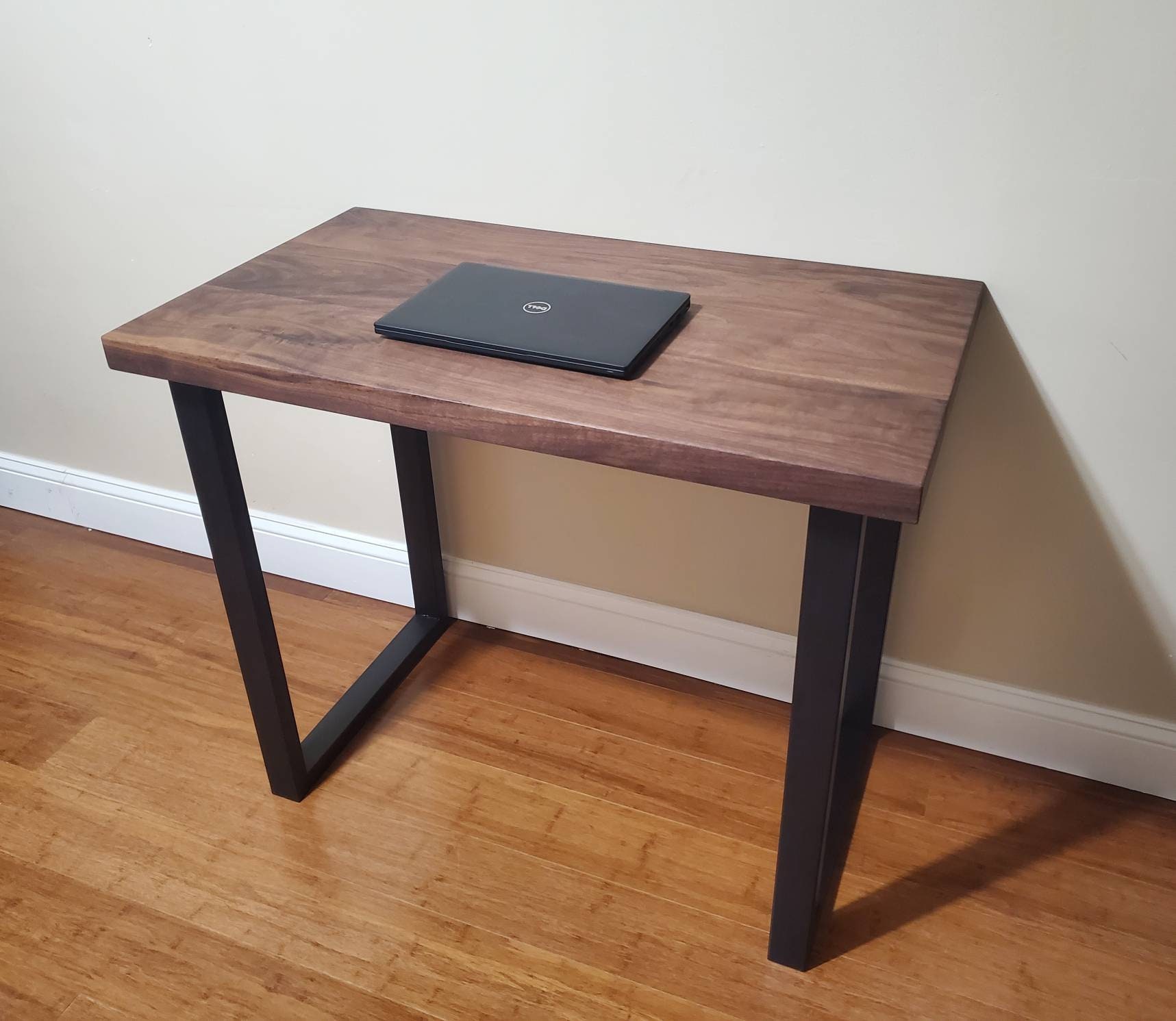 Solid Walnut Narrow Office Desk– Artisan Born