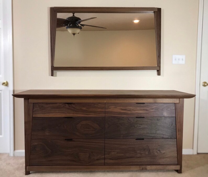 Solid black walnut dresser/ bedroom dresser Etsy