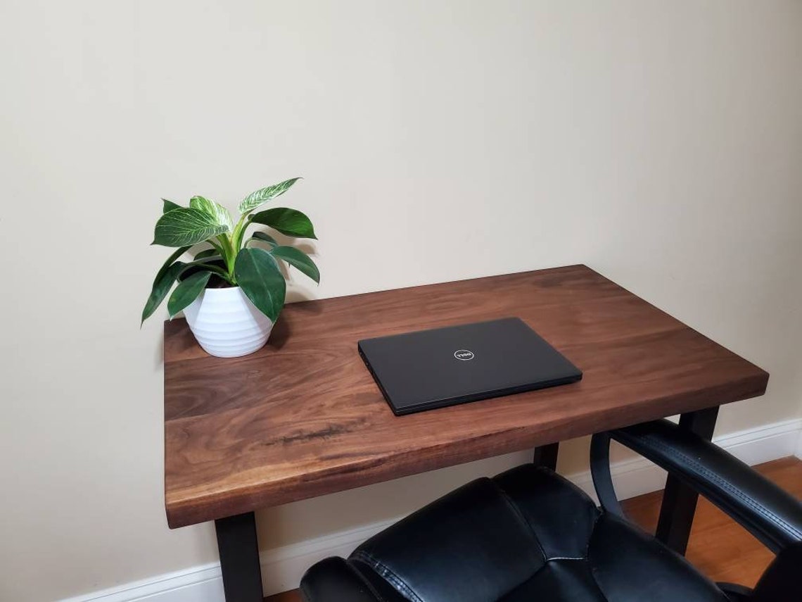 Walnut desk walnut table top black walnut desk top Modern Etsy