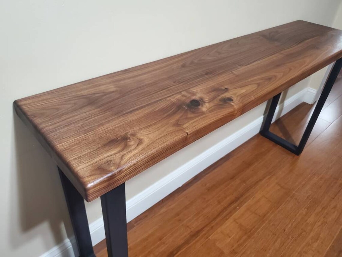 Walnut console table black walnut entryway table walnut sofa Etsy