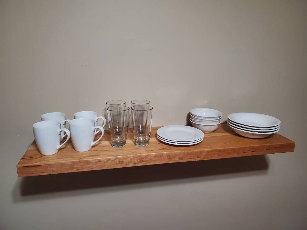 Cherry Floating Shelf Floating Shelves Cherry Wall Shelves Etsy