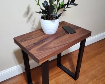 Walnut side table, solid wood end table, Walnut accent table