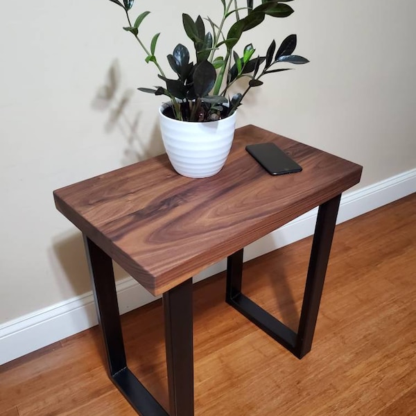 Walnut End Table Etsy