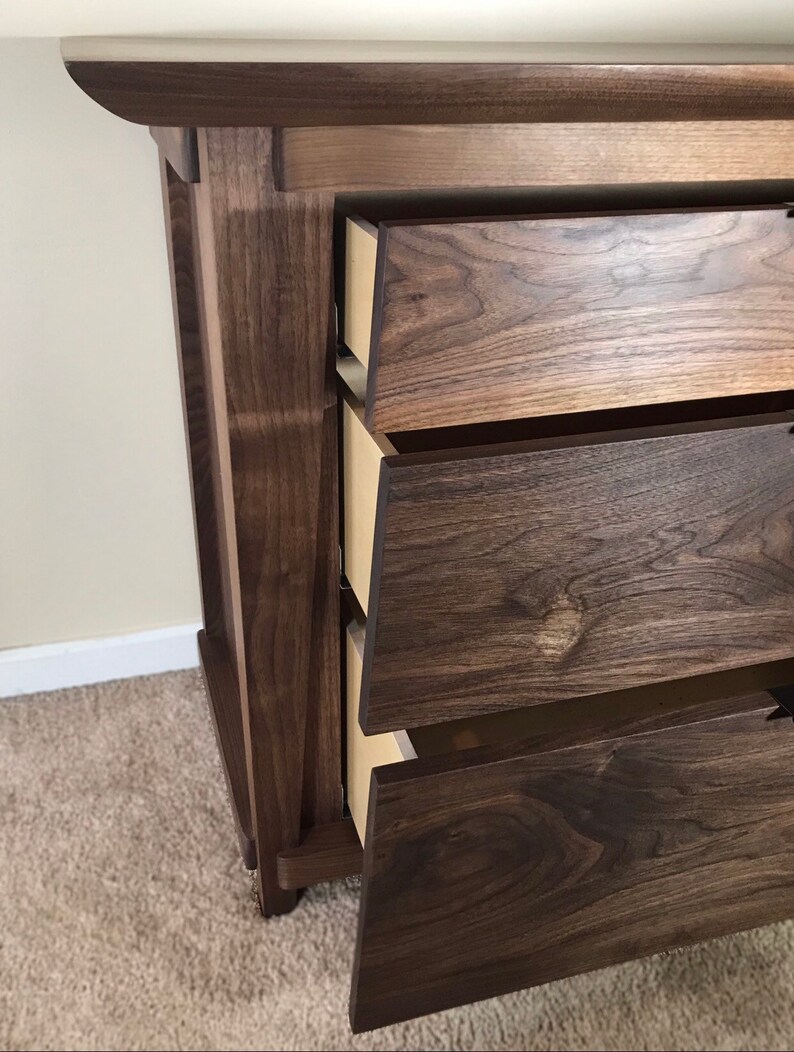 Black Walnut Dresser Walnut Dresser Solid Wood Dresser Etsy