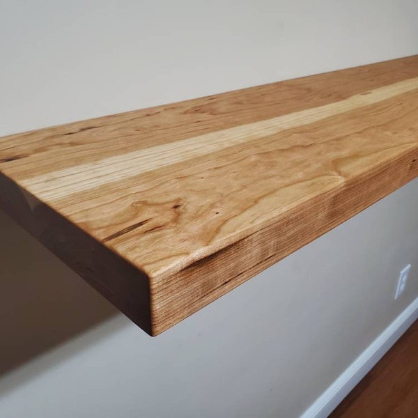 Cherry floating shelf, Floating shelves, Cherry wall shelves, Solid cherry shelf