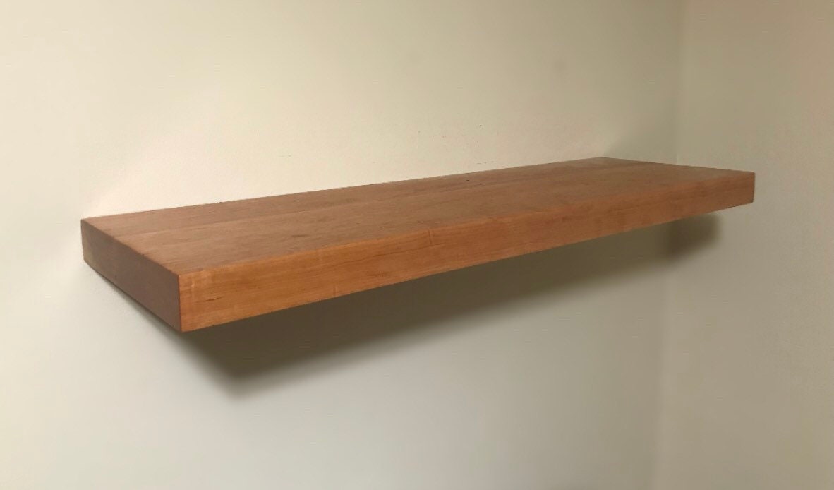 Cherry Floating Shelves Cherry Floating Shelf Floating Wood Etsy