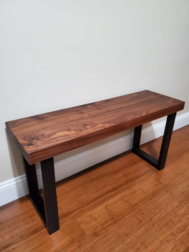 Walnut Wood Bench Black Walnut Bench Walnut Dining Bench - Etsy