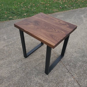 Walnut side, walnut end table, wood side table, custom side table, Walnut bedside table