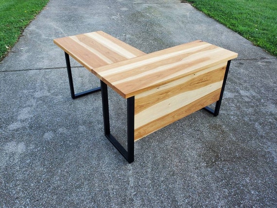 L Shaped Desk L Desk With Modesty Panel L Shape Wood Desk - Etsy