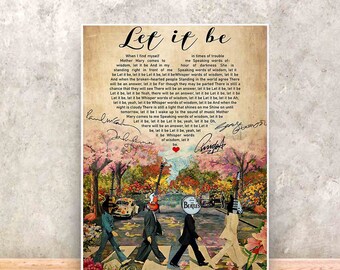 Let It Be Lyrics Etsy