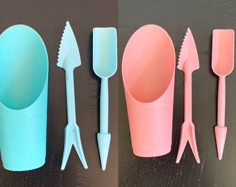 3 pcs - Solid Plastic Scoop Cup / Shovel Cup Kit