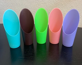 Solid Plastic Scoop Cup / Shovel Cup