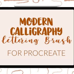 Procreate Modern Calligraphy Brush, Lettering Brush, Procreate Hand Lettering, Brush Lettering, Bounce Lettering, Pressure Sensitive
