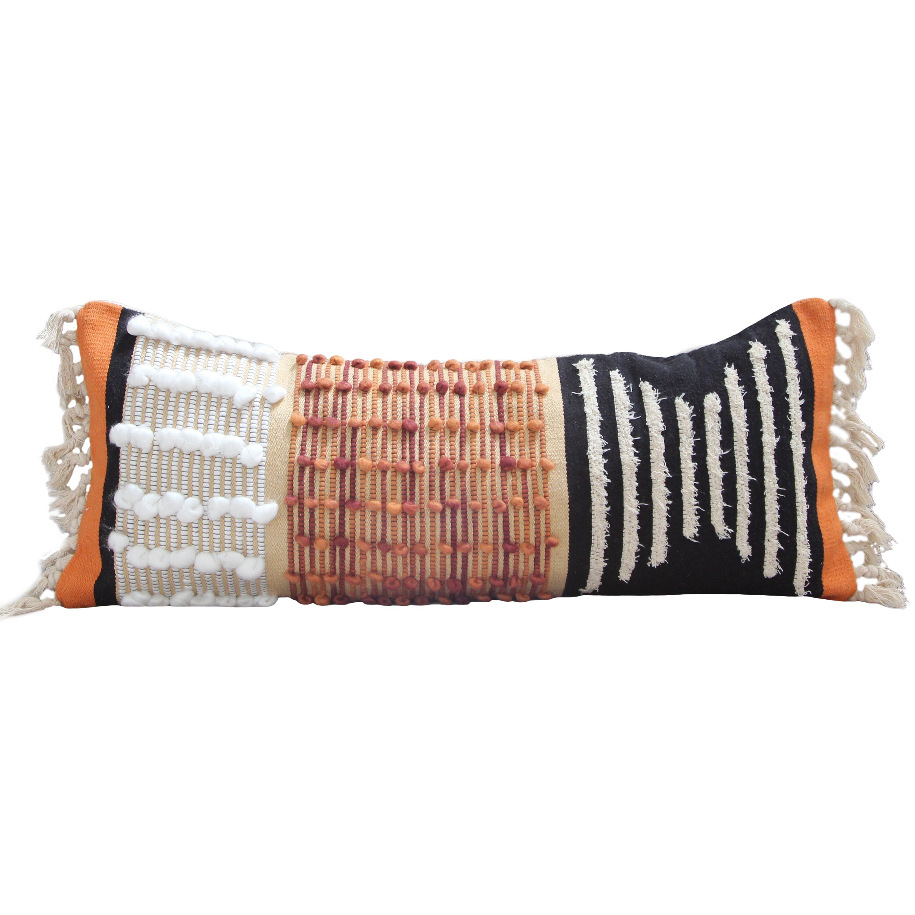 Housse d'oreiller Terra | Boho Farmhouse Housse de Coussin Lombaire Moderne Du Milieu Siècle Oreille