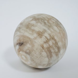 Große 5in Holz Dekor Kugel Weiß gewaschene Holzkugel | Etsy