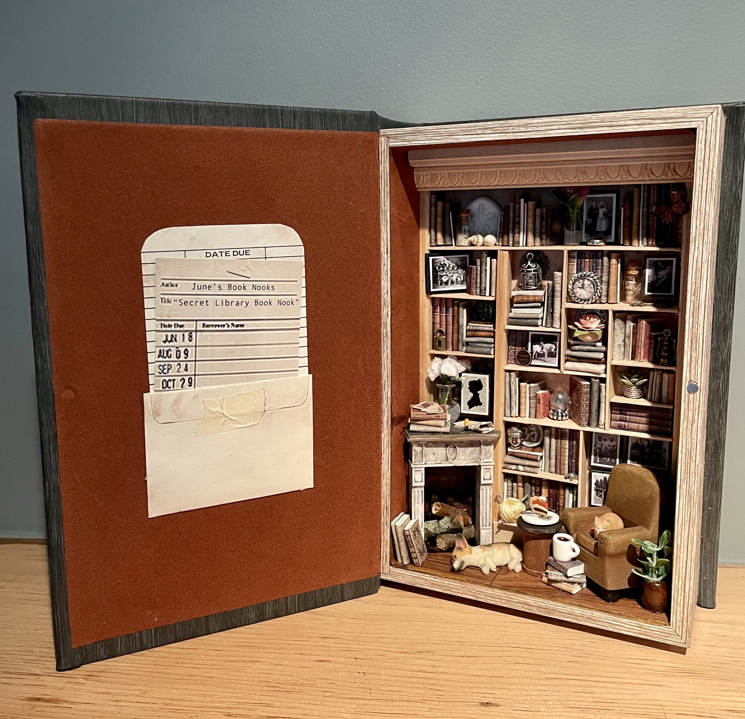 LARGE Secret Library book nook (larger: 7” x 11”) - bookshelf insert  Booknook