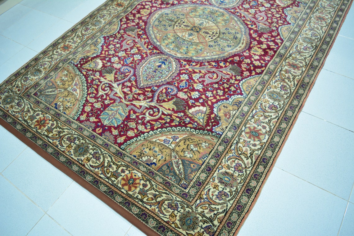 Pink Vintage Rug 5x7.3Handmade RugTurkish RugLow Pile Etsy