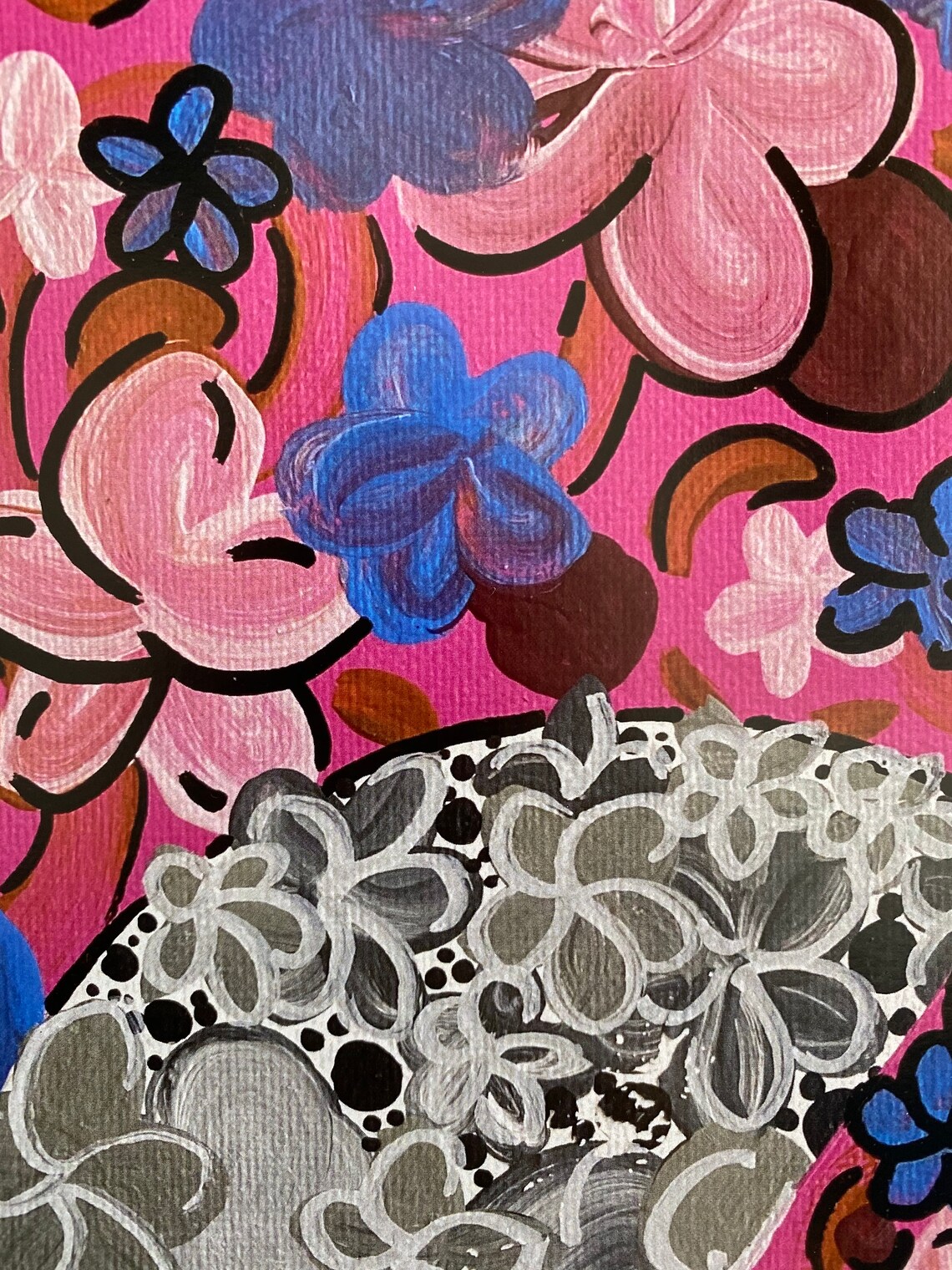 Mental Health Art Print Abstract Art Flower Painting | Etsy