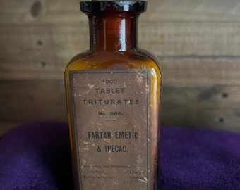 Antique Parke Davis Medicine bottle with contents
