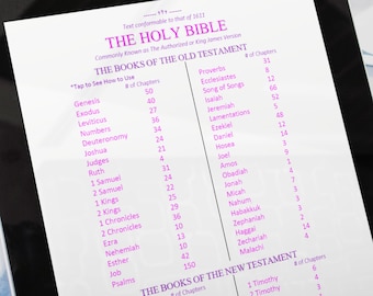 PURPLE Digital King James Bible KJB KJV Pdf Jesus Words in Pink Hyperlinked Navigation Bible Books and Chapters. Android Tablets & iPads